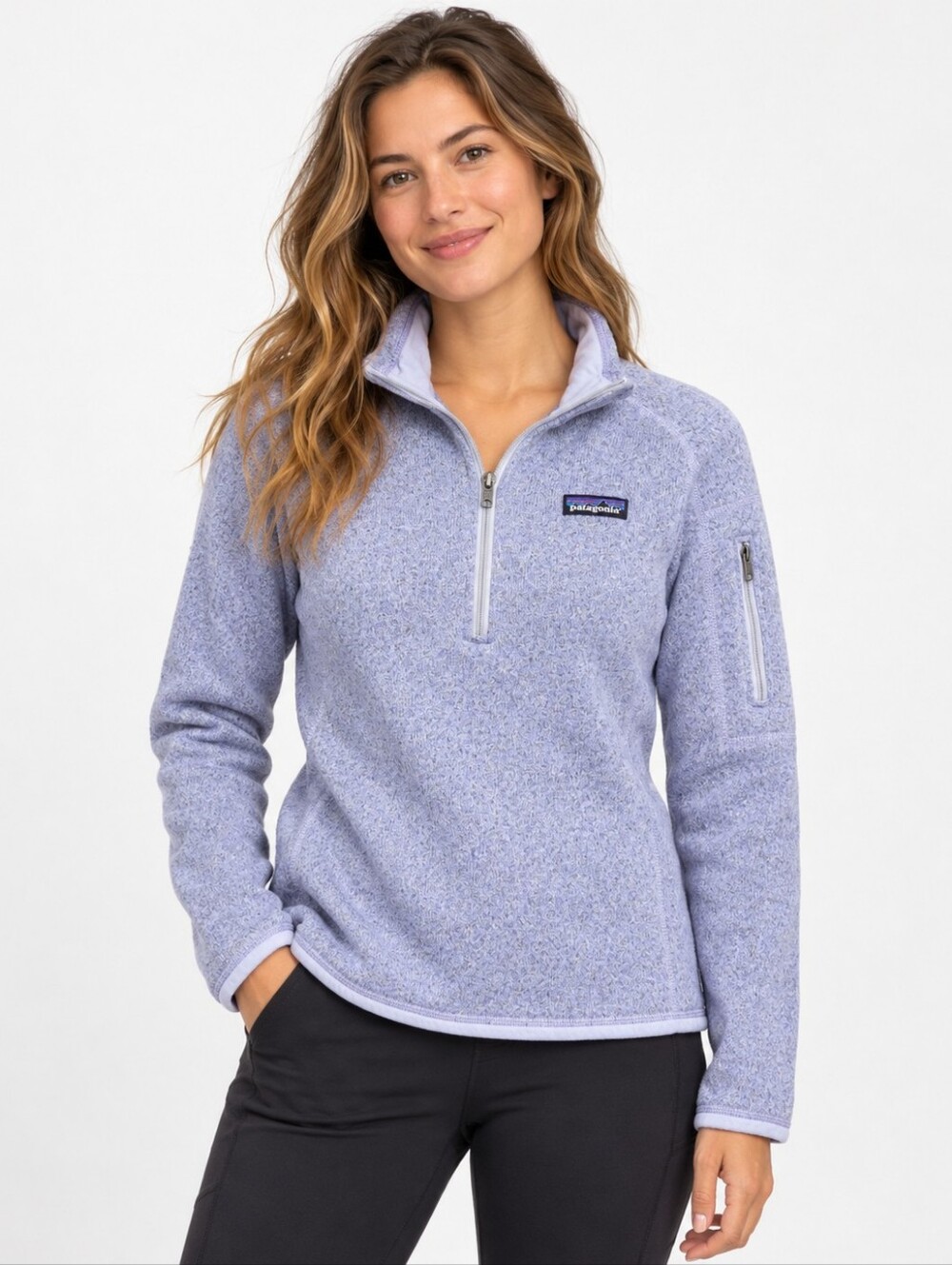 Patagonia Women'Small Better Sweater 1/4-Zip Pullover Purple Small